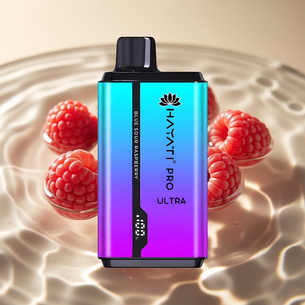 Hayati Pro Ultra 15000 Пуфс Диспоузабъл Вейп Синьо Кисела Малина