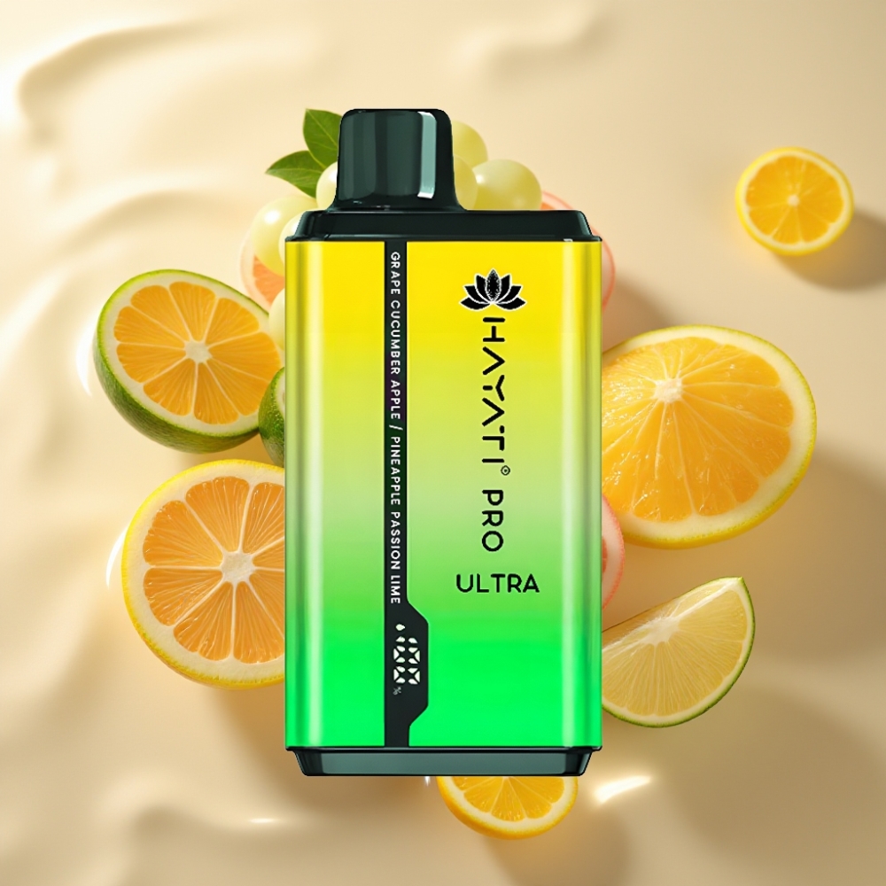 Hayati Pro Ultra 15000 Пуфса с вкус Грозде Краставица Ябълка Ананас Страст Лимо