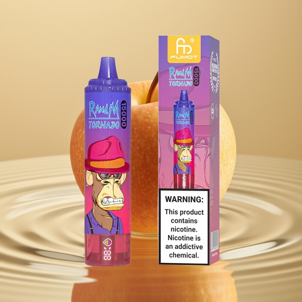 Fumot RandM Tornado 15000 Puffs 25ml Кисела Ябълка