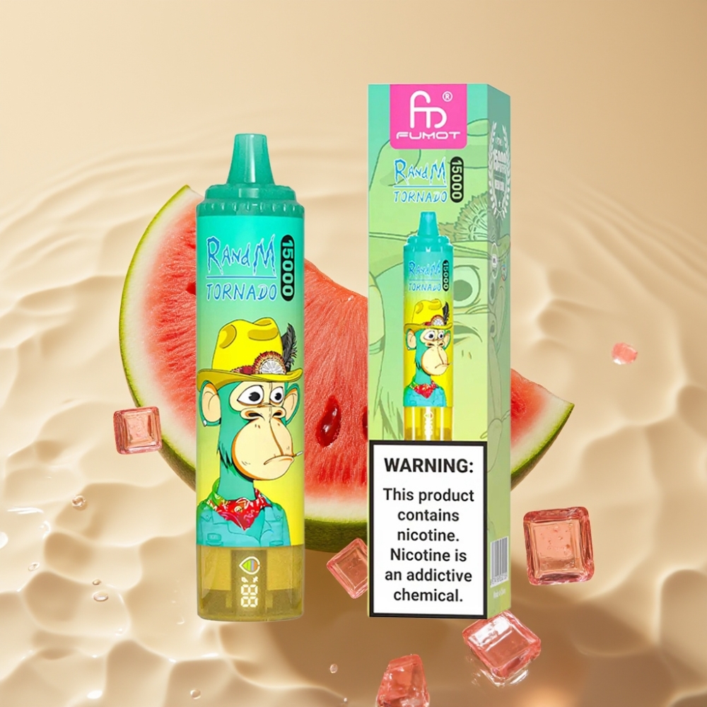 Fumot RandM Tornado 15000 Puffs 25ml Диня Лед Еднократна вейп