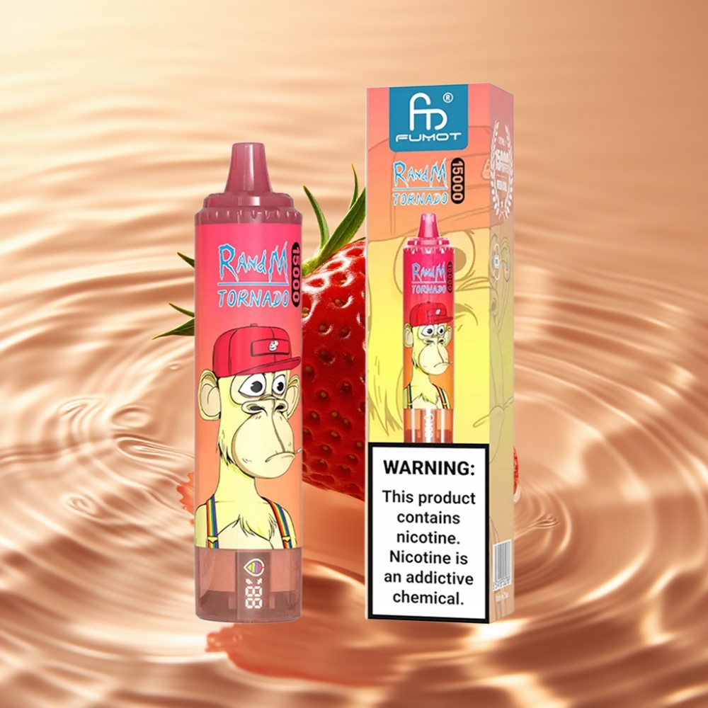 Fumot RandM Tornado 15000 Пуфове с Ягодово Red Bull и 25ml Течност