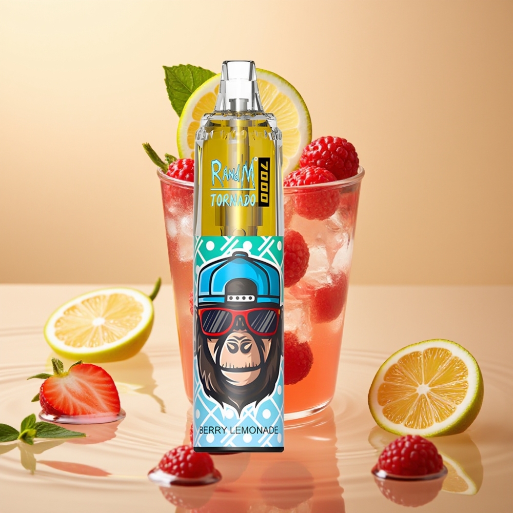 Fumot Tornado 7000 Пуфове Berry Lemonade Вейп с 14 ML E-liquid