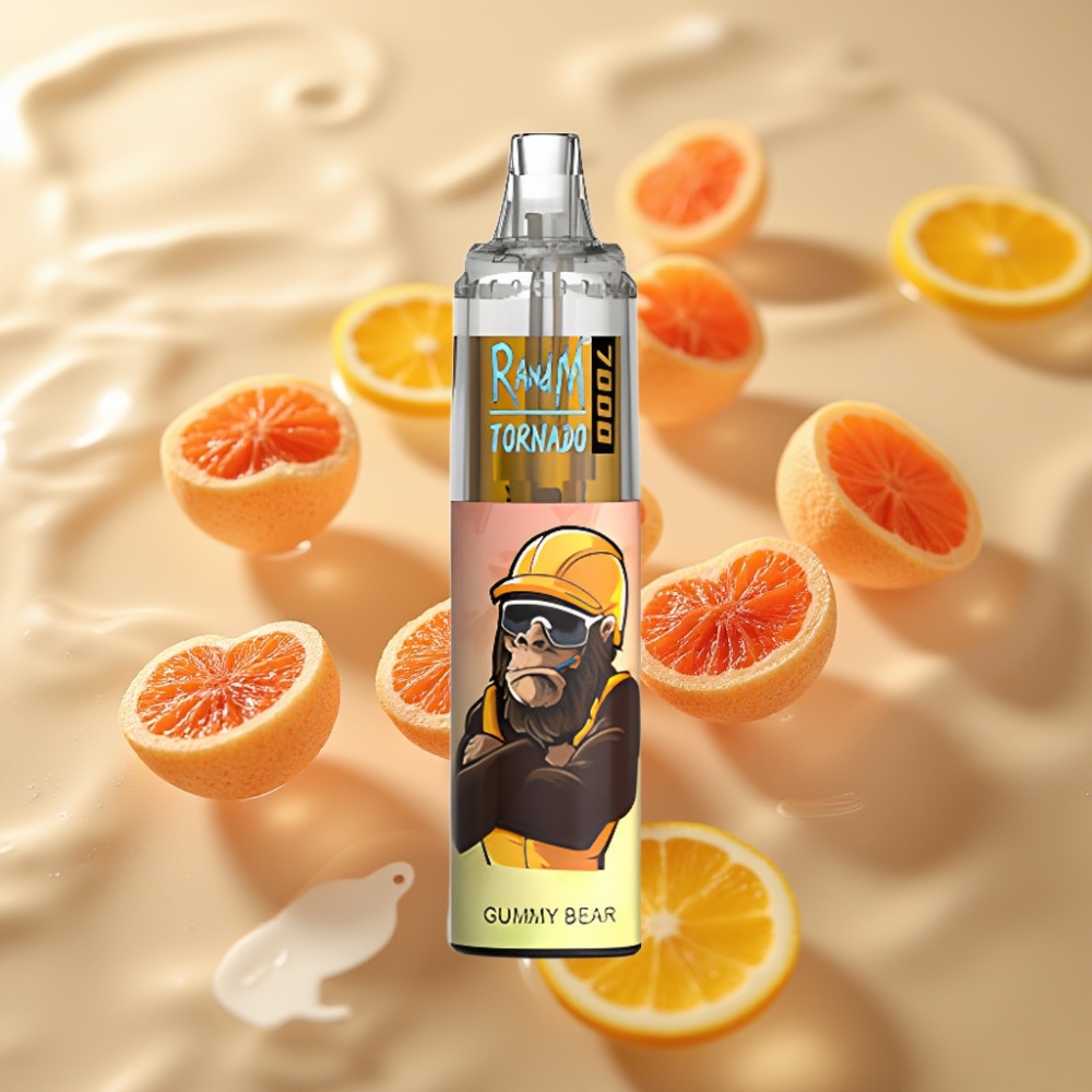 Fumot Tornado 7000 Пуфове с Месингов Коил и Вкус Гумени Мечета