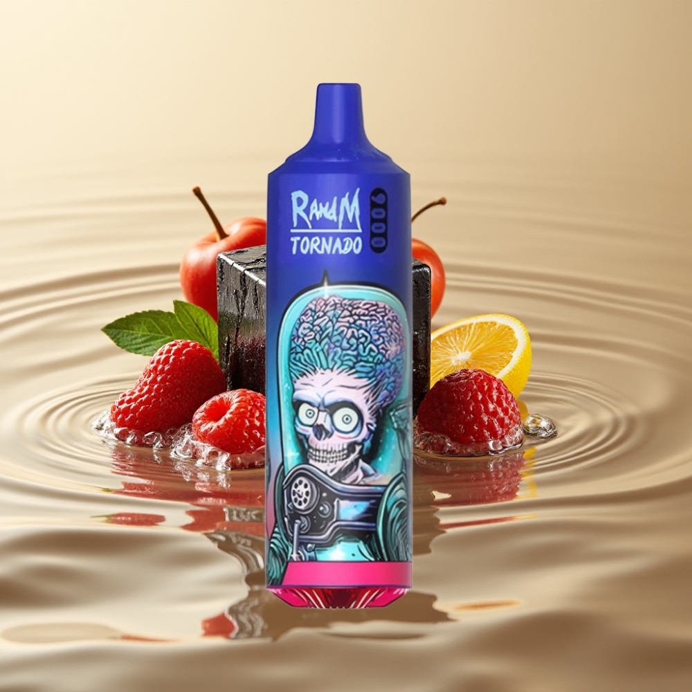 RandM Tornado 9000 Puffs 18 mL Черен Лед