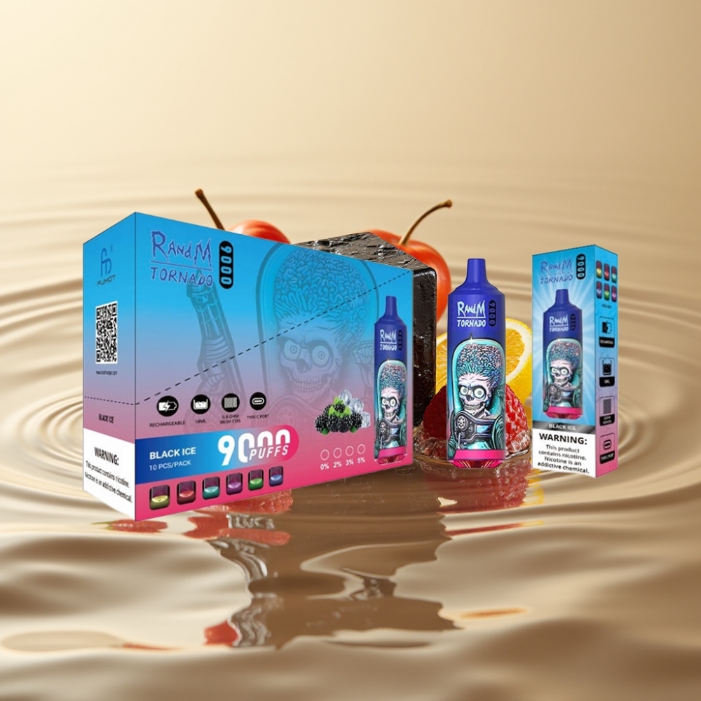 RandM Tornado 9000 Puffs 18 mL Черен Лед