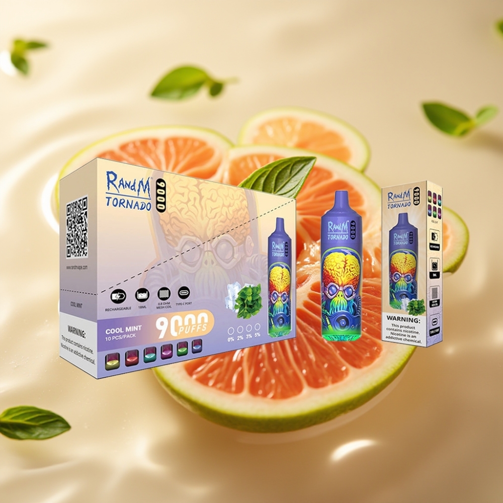 RandM Tornado 9000 Puffs 18 mL Охлаждаща Мента