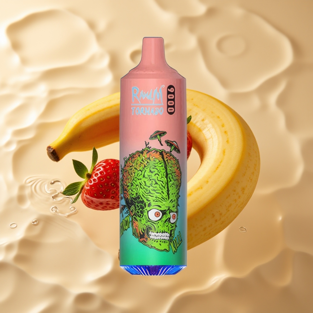 RandM Tornado 9000 Puffs Ягодово-Бананов 18 mL Еднократна вейп