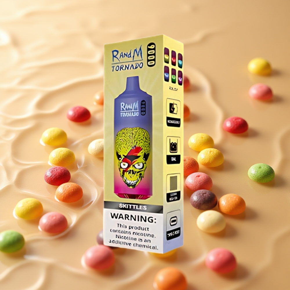 RandM Tornado 9000 Puffs с 18 mL E-течност и вкус Скитлс