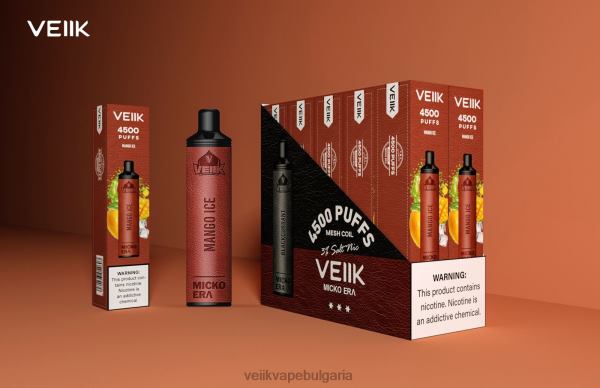 VEIIK Airo Pod Kit Bulgaria - VEIIK Micko Era 4500 впръсквания за еднократна употреба 30 мг X6V8B8 лед от манго