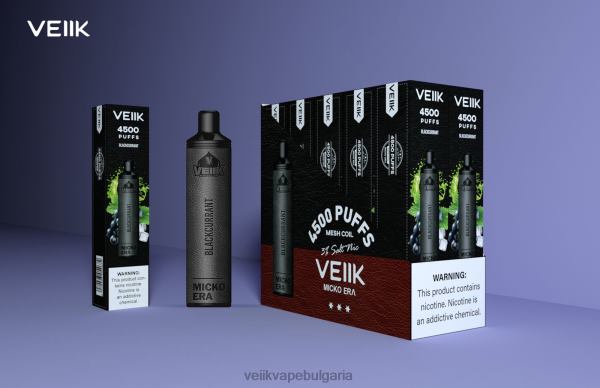 VEIIK Moos Pod Bulgaria - VEIIK Micko Era 4500 впръсквания за еднократна употреба 30 мг X6V8B9 касис