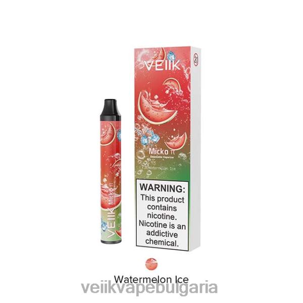 VEIIK Vape Bulgaria - VEIIK Micko Pie вейп за еднократна употреба 600 впръсквания X6V8B21 лед от диня