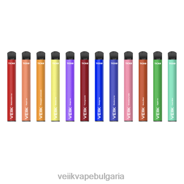 VEIIK Vape Bulgaria - VEIIK Ticko вейп за еднократна употреба 1200 впръсквания X6V8B31 множество вкусове