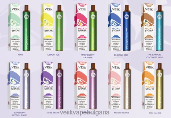 VEIIK Vape Price - VEIIK Micko Shark 2200 впръсквания писалка за вейп за еднократна употреба 10 бр X6V8B53 множество вкусове