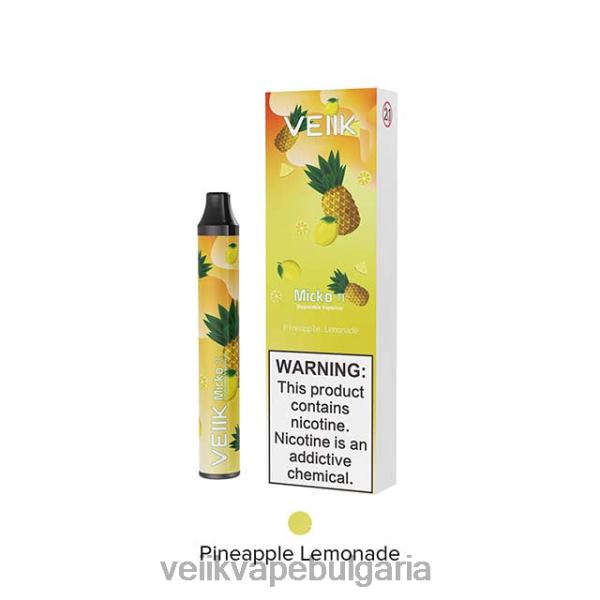 VEIIK Vape Review - VEIIK Micko Pie вейп за еднократна употреба 600 впръсквания X6V8B27 лимонада от ананас